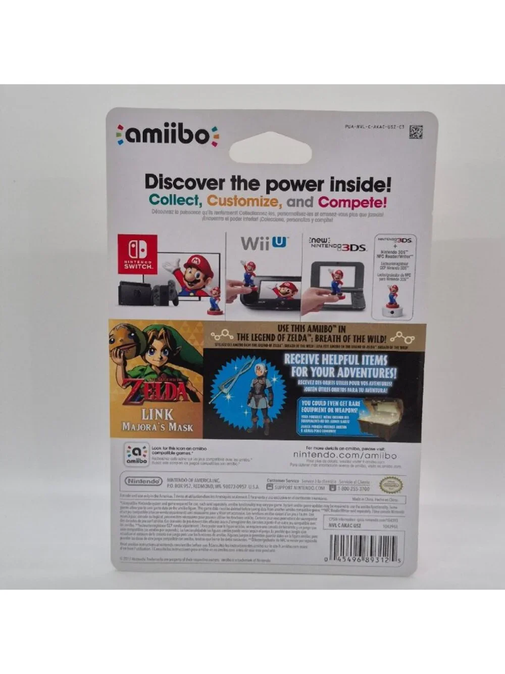 Link Majora's Mask amiibo Nintendo The Legend of Zelda Brand Figure New Sealed